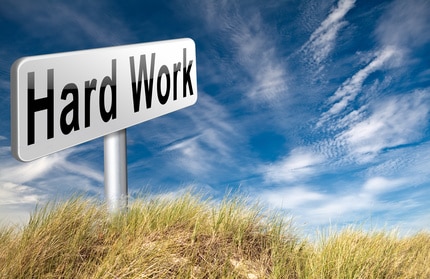 Hard work sign
