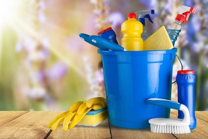 set of cleaning materials