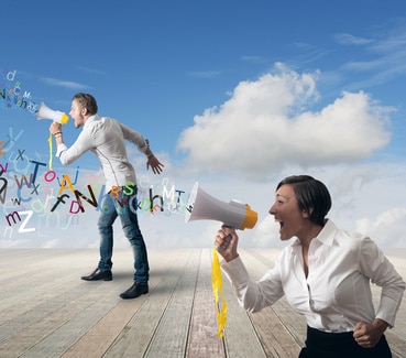 speaking on the megaphone
