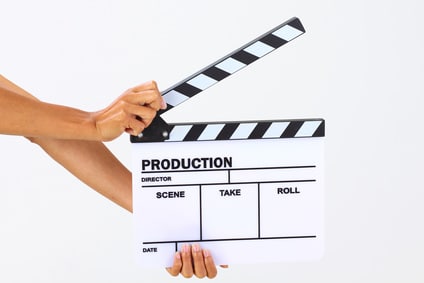 Blank movie clapper board