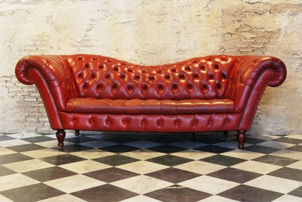 red leather furniture