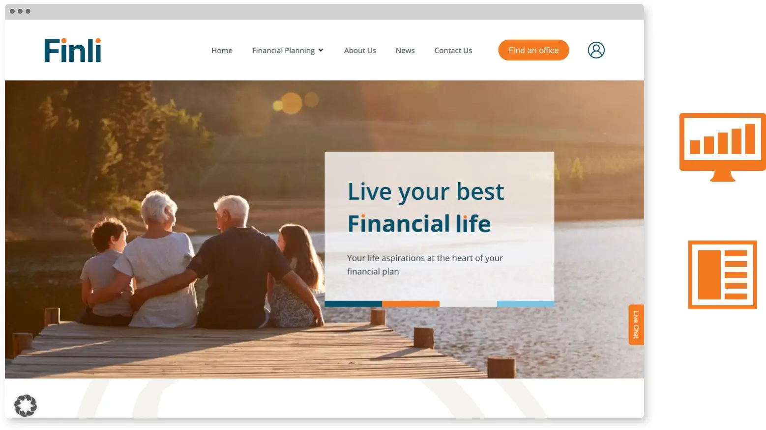 "Live your best financial life" tagline by Finli